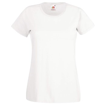 Läs mer om Fruit of the Loom Lady-Fit Valueweight T Vit bomull X-Large Dam