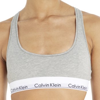Läs mer om Calvin Klein BH Modern Cotton Bralette Gråmelerad Medium Dam