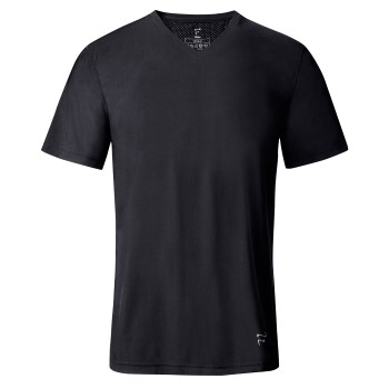 Läs mer om Frigo Cotton T-Shirt V-Neck Svart bomull X-Large Herr