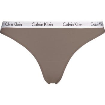 Läs mer om Calvin Klein Trosor Carousel Thong Brun bomull Large Dam