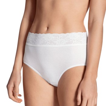 Calida Trosor Lycraspitze Midislip Vit 001 bomull 40-42 Dam | apparel & accessories - clothing - underwear & socks - lingerie | ModeLejon