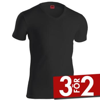 JBS Basic 13720 T-shirt V-neck Svart bomull Small Herr