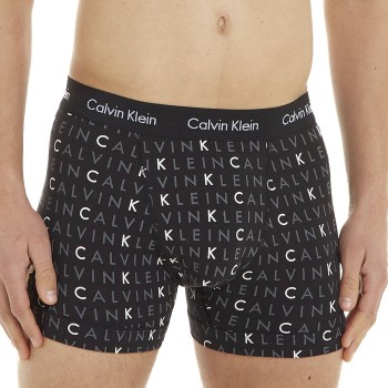 Läs mer om Calvin Klein Kalsonger 6P Cotton Stretch Trunks Svart Mönster bomull Medium Herr