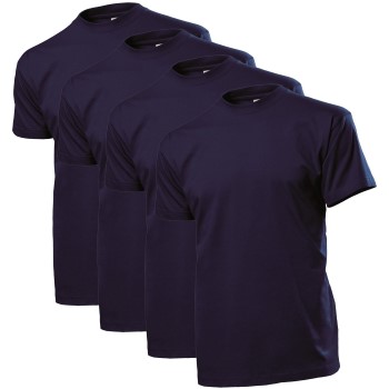 Läs mer om Stedman 4P Comfort Men T-shirt Mörkblå bomull 4XL Herr
