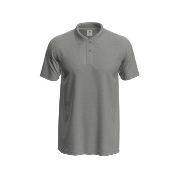 Stedman Polo Men Gråmelerad bomull Medium Herr | apparel & accessories - clothing - shirts & tops | ModeLejon