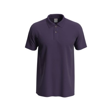 Stedman Polo Men Lila bomull Large Herr