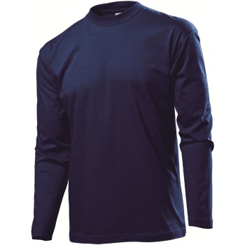 Läs mer om Stedman Classic Long Sleeve Men Marin bomull 3XL Herr