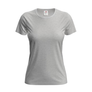 Läs mer om Stedman 4P Classic Women T-shirt Ljusgrå bomull Small Dam