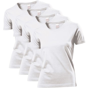 Läs mer om Stedman 4P Classic Women T-shirt Vit bomull X-Small Dam