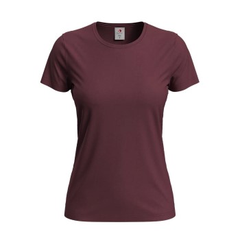 Läs mer om Stedman 4P Classic Women T-shirt Vinröd bomull Medium Dam