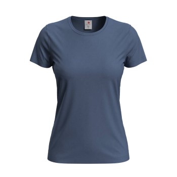 Läs mer om Stedman Classic Women T-shirt Denimblå bomull Medium Dam