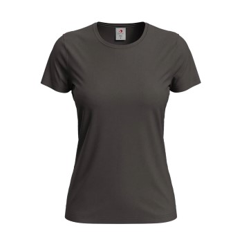 Läs mer om Stedman Classic Women T-shirt Mörkbrun bomull X-Small Dam