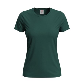 Läs mer om Stedman 4P Classic Women T-shirt Mörkgrön bomull Medium Dam