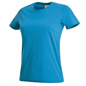 Stedman Classic Women T-shirt Blå bomull Small Dam | apparel & accessories - clothing - shirts & tops | ModeLejon