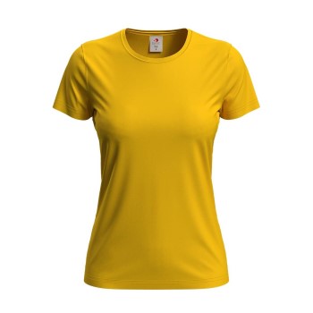 Läs mer om Stedman Classic Women T-shirt Senapsgul bomull X-Small Dam