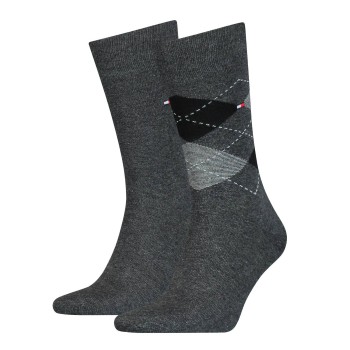 Tommy Hilfiger Strumpor 2P Men Sock Check Mörkgrå Strl 47/49 Herr | apparel & accessories - clothing - underwear & socks - socks | ModeLejon