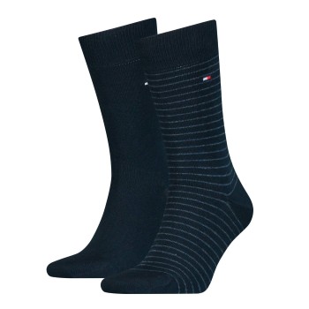 Tommy Hilfiger Strumpor 2P Men Sock Stripe Svart/Blå Strl 47/49 Herr | apparel & accessories - clothing - underwear & socks - socks | ModeLejon