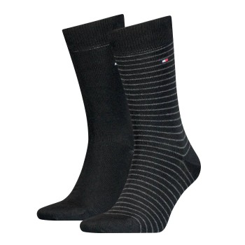 Tommy Hilfiger Strumpor 2P Men Sock Stripe Svart Strl 39/42 Herr | apparel & accessories - clothing - underwear & socks - socks | ModeLejon