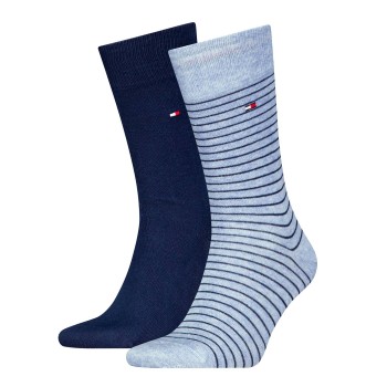 Tommy Hilfiger Strumpor 2P Men Sock Stripe Blå/Ljusblå Strl 39/42 Herr | apparel & accessories - clothing - underwear & socks - socks | ModeLejon