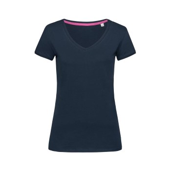 Stedman Megan V-neck Marin ringspunnen bomull X-Large Dam | apparel & accessories - clothing - shirts & tops | ModeLejon