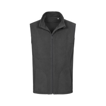 Stedman Active Fleece Vest For Men Grå polyester Small Herr | apparel & accessories - clothing - outerwear - coats & jackets | ModeLejon