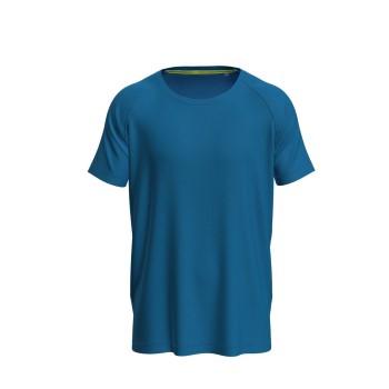 Läs mer om Stedman Active 140 Raglan For Men Blå polyester Medium Herr