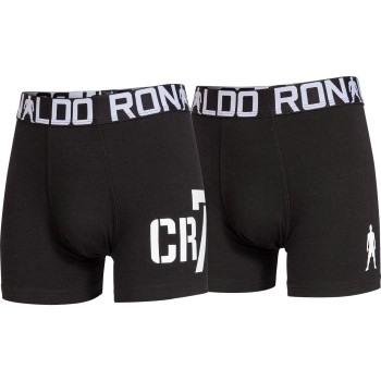 CR7 Cristiano Ronaldo Kalsonger 2P Boys Line Trunk Svart bomull 116/128