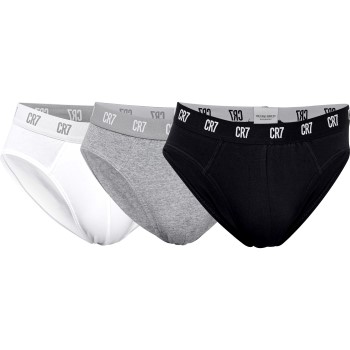 CR7 Cristiano Ronaldo Kalsonger 3P Basic Brief Svart/Vit bomull XX-Large Herr | apparel & accessories - clothing - underwear & socks - underwear | ModeLejon