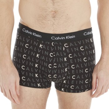 Läs mer om Calvin Klein Kalsonger 9P Cotton Stretch Low Rise Trunks Svart Mönster bomull X-Small Herr
