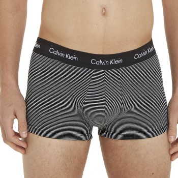 Läs mer om Calvin Klein Kalsonger 3P Cotton Stretch Low Rise Trunks Svart randig bomull X-Large Herr