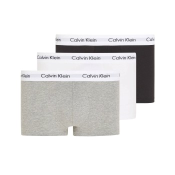 Calvin Klein Kalsonger 3P Cotton Stretch Low Rise Trunks Vit/Grå bomull Large Herr | apparel & accessories - clothing - underwear & socks - underwear | ModeLejon