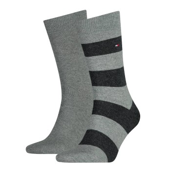 Tommy Hilfiger Strumpor 2P Men Rugby Sock Mörkgrå Strl 43/46 Herr | apparel & accessories - clothing - underwear & socks - socks | ModeLejon