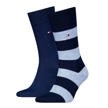 Tommy Hilfiger Strumpor 2P Men Rugby Sock Blå/Ljusblå Strl 43/46 Herr | apparel & accessories - clothing - underwear & socks - socks | ModeLejon