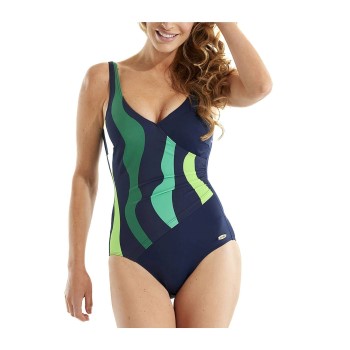 Damella Julia Basic Swimsuit Blå/Grön 48 Dam