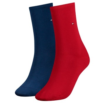 Tommy Hilfiger Strumpor 2P Women Classic Casual Socks Blå/Röd Strl 39/42 Dam | apparel & accessories - clothing - underwear & socks - socks | ModeLejon