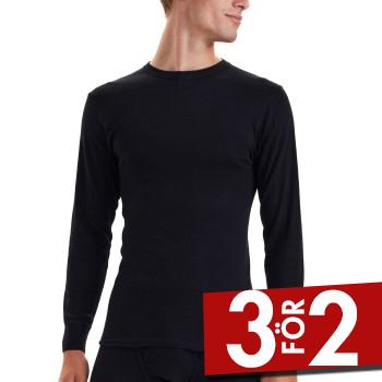 JBS Basic Longsleeve Black Svart bomull Small Herr