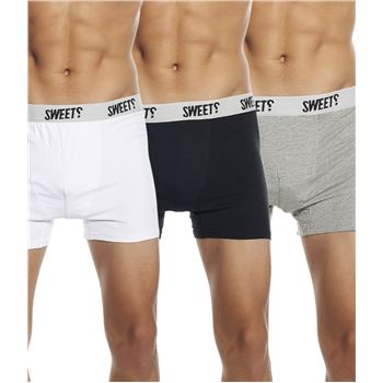 3-Pack Sweet High Times Boxer Grey White Black