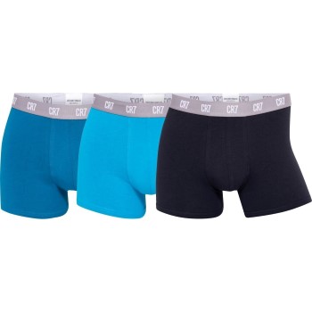 CR7 Cristiano Ronaldo Kalsonger 3P Men Trunk Blå/Turkos bomull X-Large Herr | apparel & accessories - clothing - underwear & socks - underwear | ModeLejon