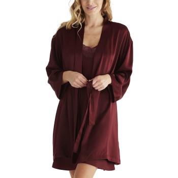 Damella 94001 Robe Vinröd silke Large Dam | apparel & accessories - clothing - sleepwear & loungewear - robes | ModeLejon