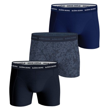 Björn Borg Kalsonger 3P Essential Shorts Blå Mönstrad bomull Medium Herr | apparel & accessories - clothing - underwear & socks - underwear | ModeLejon