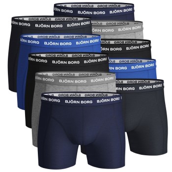 Läs mer om Björn Borg Kalsonger 10P Essential Shorts Solids Blå/Grå bomull XX-Large Herr