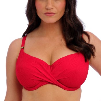 Fantasie Ottawa Uw Wrap Front Full Cup Bikini Top Röd G 75 Dam