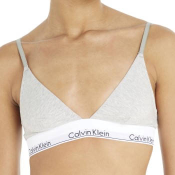 Läs mer om Calvin Klein BH Modern Cotton Triangle Unlined Gråmelerad Medium Dam