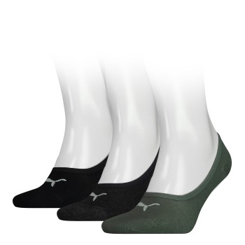 Puma Strumpor 3P Footie Socks Svart/Grön Strl 43/46 | apparel & accessories - clothing - underwear & socks - socks | ModeLejon