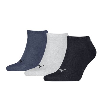 Puma Strumpor 3P Sneaker Socks Marin/Grå Strl 47/49 | apparel & accessories - clothing - underwear & socks - socks | ModeLejon