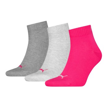 Puma Strumpor 3P Quarter Socks Rosa Strl 35/38 | apparel & accessories - clothing - underwear & socks - socks | ModeLejon