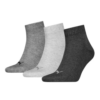 Puma Strumpor 3P Quarter Socks Grå Strl 47/49 | apparel & accessories - clothing - underwear & socks - socks | ModeLejon