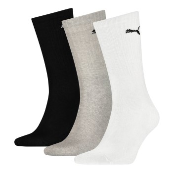 Läs mer om Puma Strumpor 3P Sport Crew Socks Grå/Svart Strl 47/49