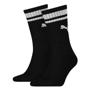 Puma Strumpor 2P Crew Heritage Stripe Socks Svart Strl 35/38 | apparel & accessories - clothing - underwear & socks - socks | ModeLejon