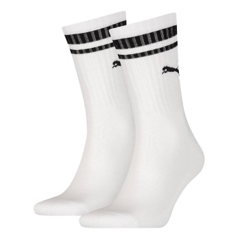 Puma Strumpor 2P Crew Heritage Stripe Socks Vit Strl 35/38 | apparel & accessories - clothing - underwear & socks - socks | ModeLejon